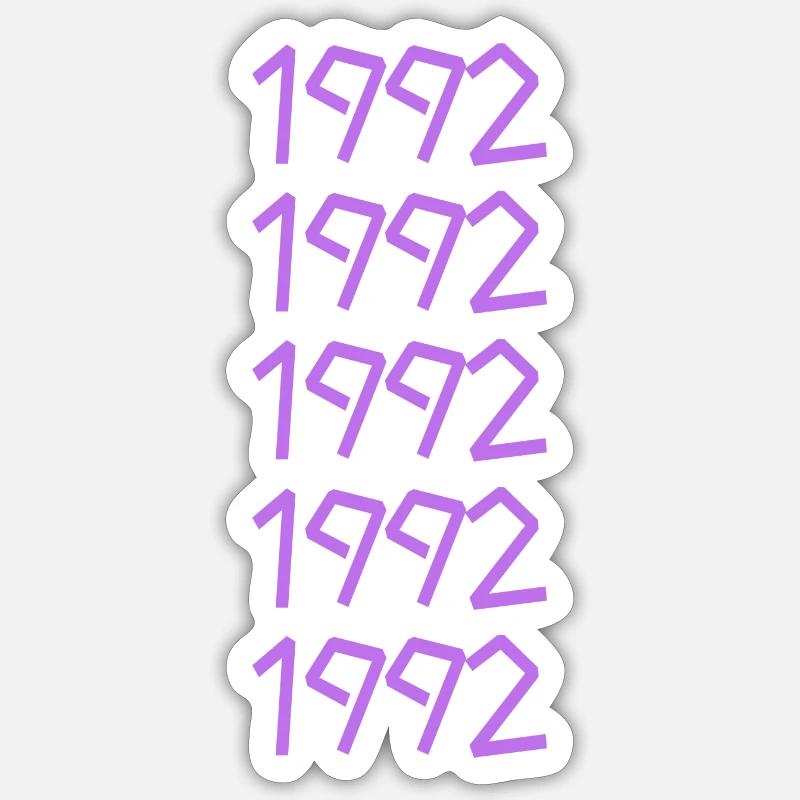 1992 - Sticker size S (10 x 10 cm) - white matte