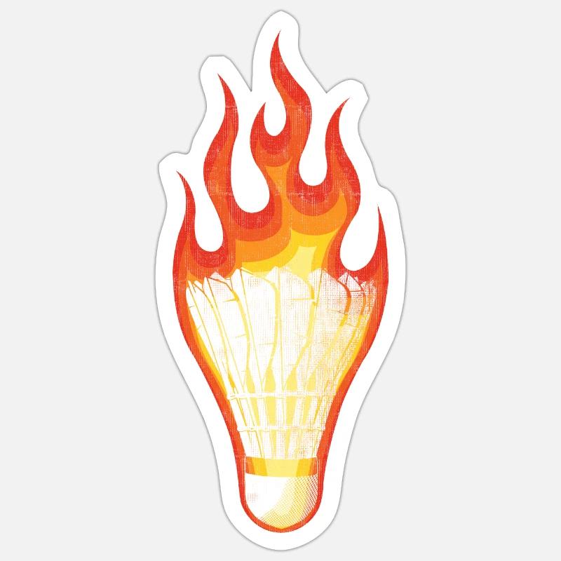 Badminton - Sticker size S (10 x 10 cm) - white matte