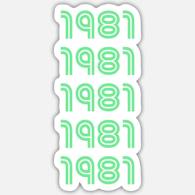 Style 1981 - Sticker Größe S (10 x 10 cm) - Mattweiß