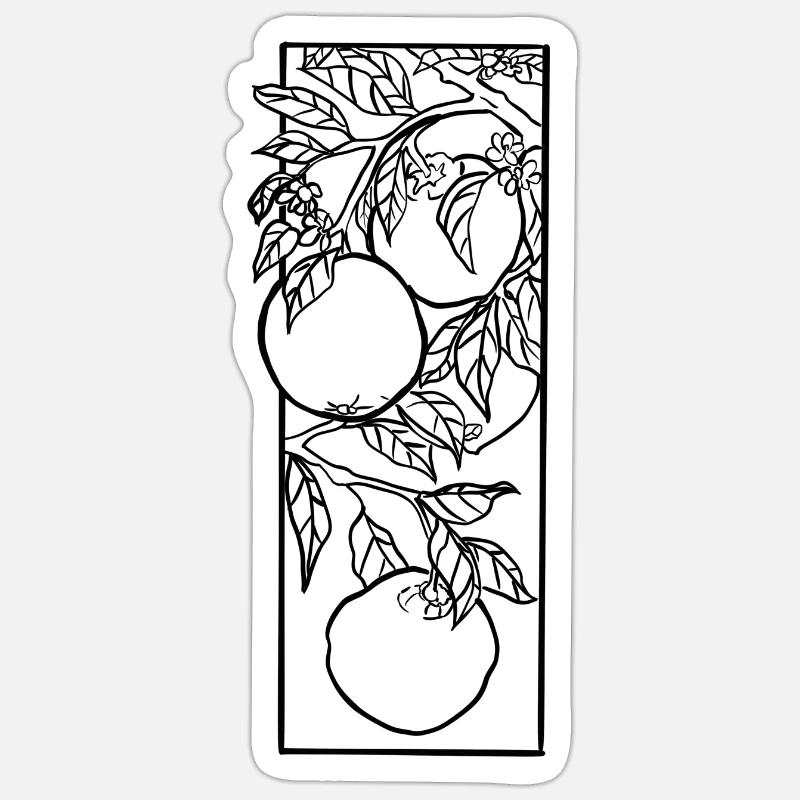 Oranges - Sticker taille S (10 x 10 cm) - blanc mat