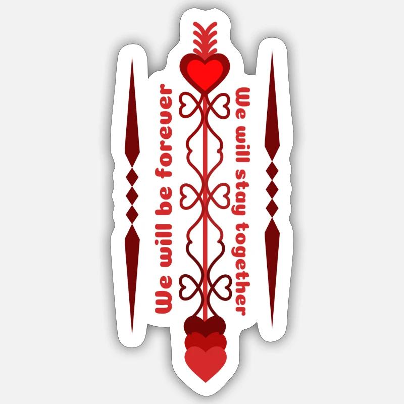 Der große Liebespfeil Sticker Größe S (10 x 10 cm)