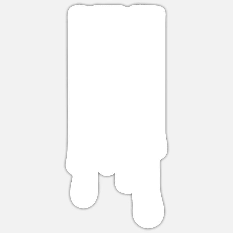 4CODE. Melting - Sticker size S (10 x 10 cm) - white matte