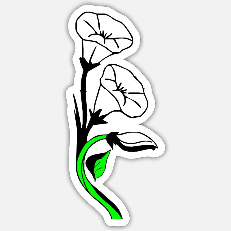 Flower - Sticker size S (10 x 10 cm) - white matte