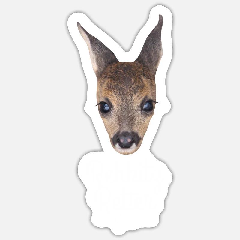 Rehkitz 1 - Sticker Größe S (10 x 10 cm) - Mattweiß