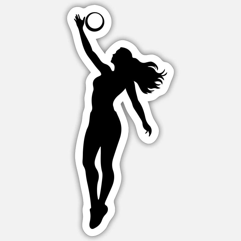Volleyball Player Icon - Sticker size S (10 x 10 cm) - white matte