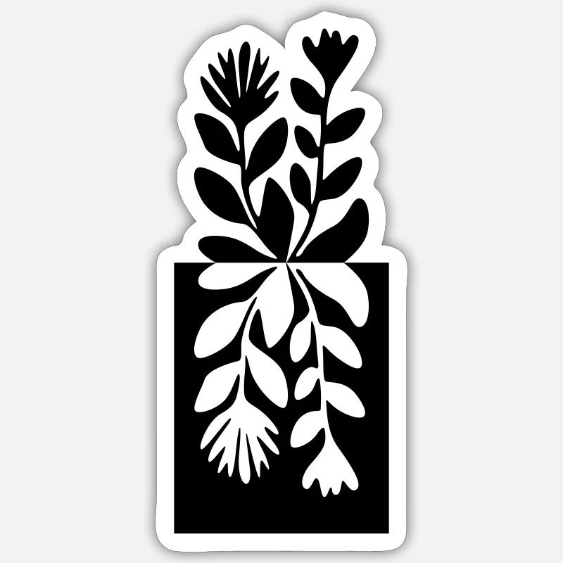 Scherenschnitt Blumen Sticker Größe S (10 x 10 cm)