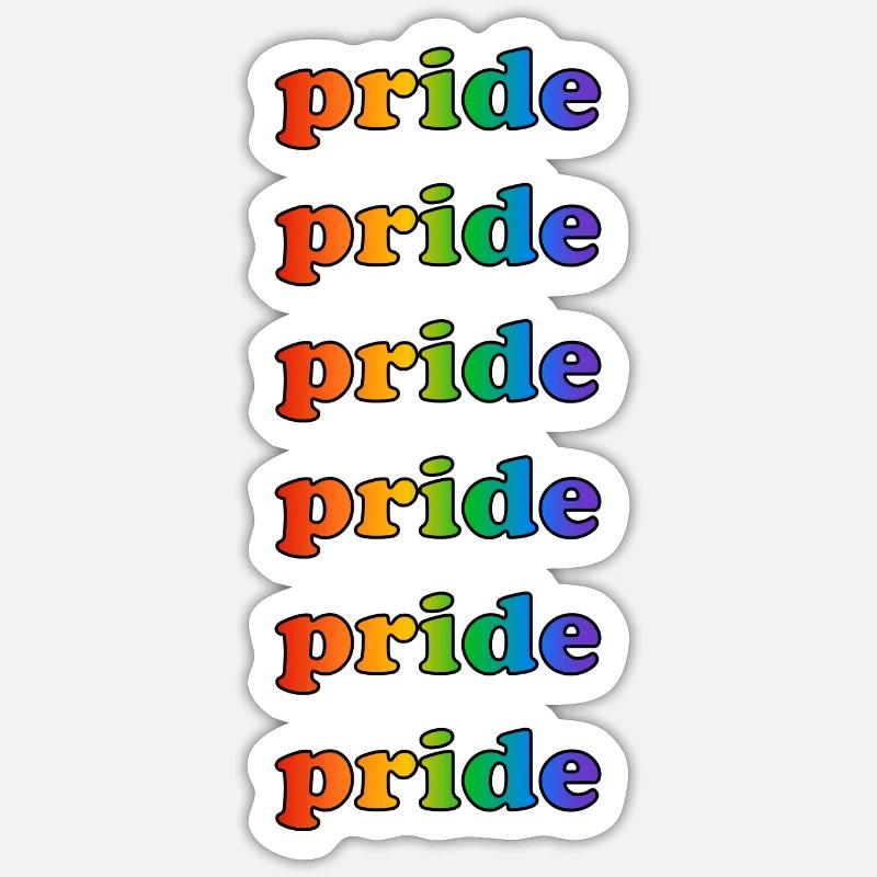 Pride Regenbogenfarben - Sticker Größe S (10 x 10 cm) - Mattweiß