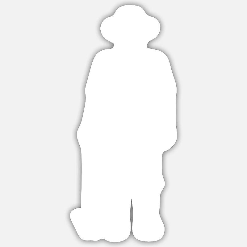 Bauer Silhouette Farmer - Sticker size S (10 x 10 cm) - white matte