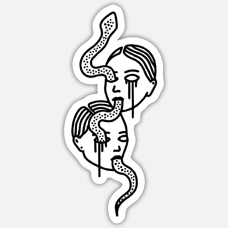 Røg ansigt Sticker størrelse S (10 x 10 cm)