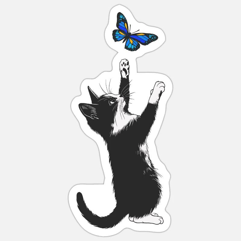 Kitty Butterfly Sticker size S (10 x 10 cm)