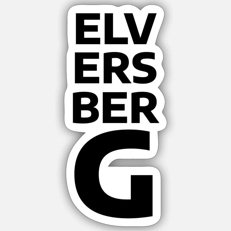 Elversberg - Sticker taille S (10 x 10 cm) - blanc mat