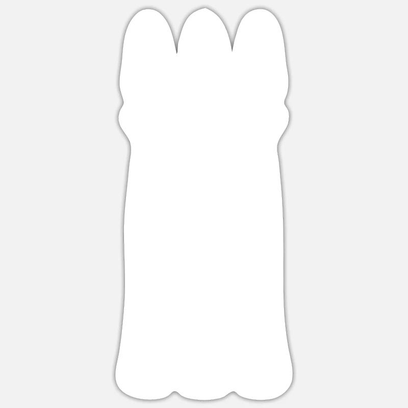 asperge - Sticker taille S (10 x 10 cm) - blanc mat