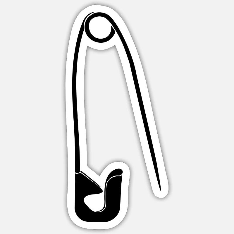 Épingle de sûreté - Sticker taille S (10 x 10 cm) - blanc mat