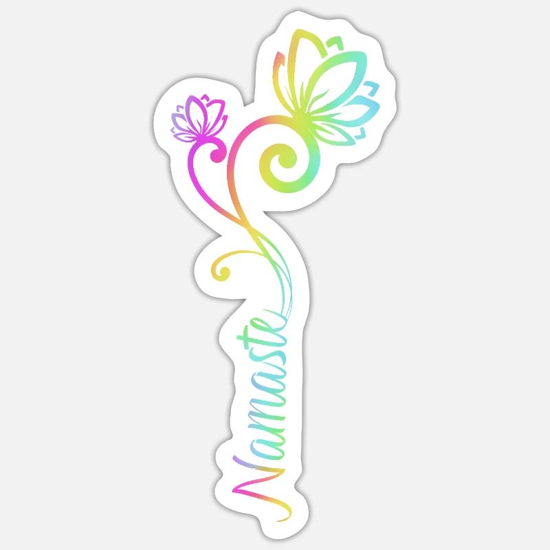 Namaste - Sticker size S (10 x 10 cm) - white matte