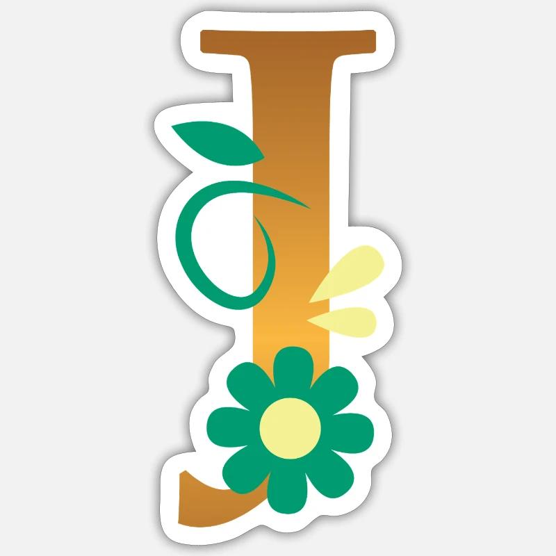 J - Sticker taille S (10 x 10 cm) - blanc mat
