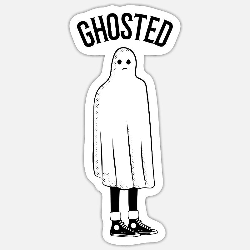 Ghosted Sad Ghost  - Sticker Größe S (10 x 10 cm) - Mattweiß