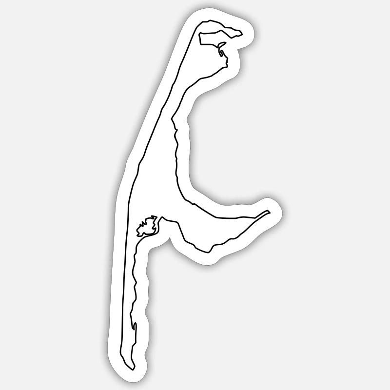 Sylt - Sticker size S (10 x 10 cm) - white matte