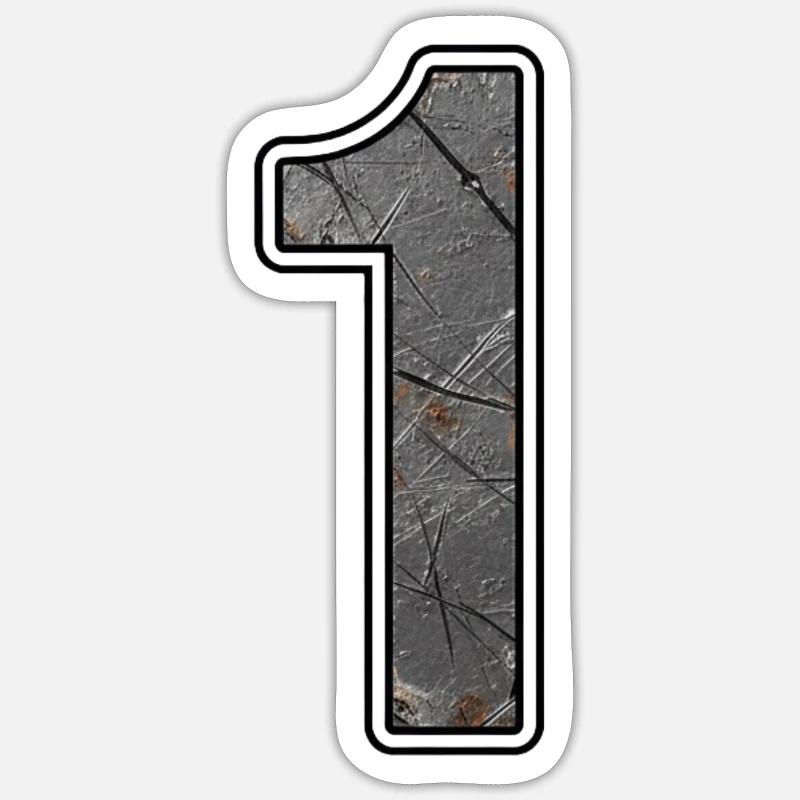 One Concrete Texture Design - Sticker size S (10 x 10 cm) - white matte