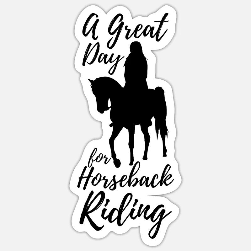 Cavalier - Sticker taille S (10 x 10 cm) - blanc mat