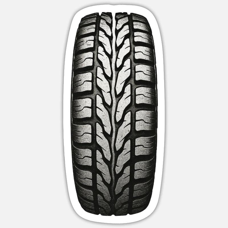 Tire Tread Pattern Sticker size S (10 x 10 cm)