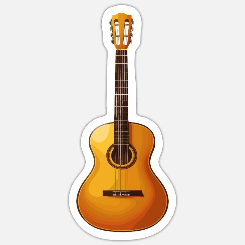 Guitar player - Sticker size S (10 x 10 cm) - white matte
