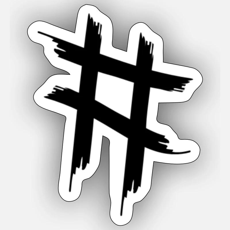 Hashtag # Sticker taille S (10 x 10 cm)