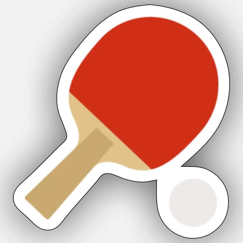 ping-pong - Sticker taille S (10 x 10 cm) - blanc mat