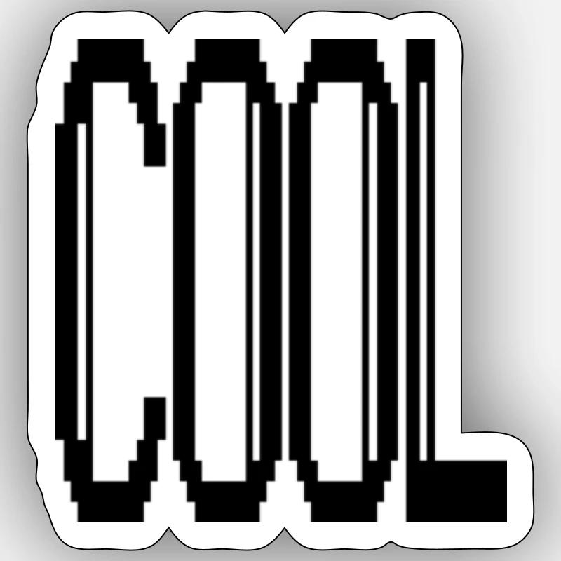 COOL - Sticker Größe S (10 x 10 cm) - Mattweiß