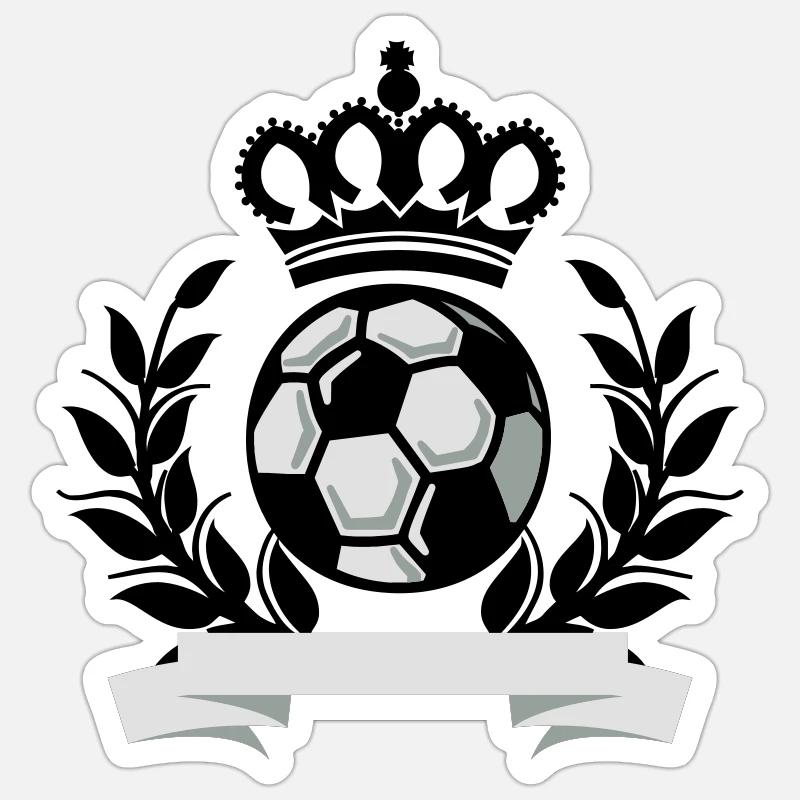 fussball_banner - Sticker taille S (10 x 10 cm) - blanc mat