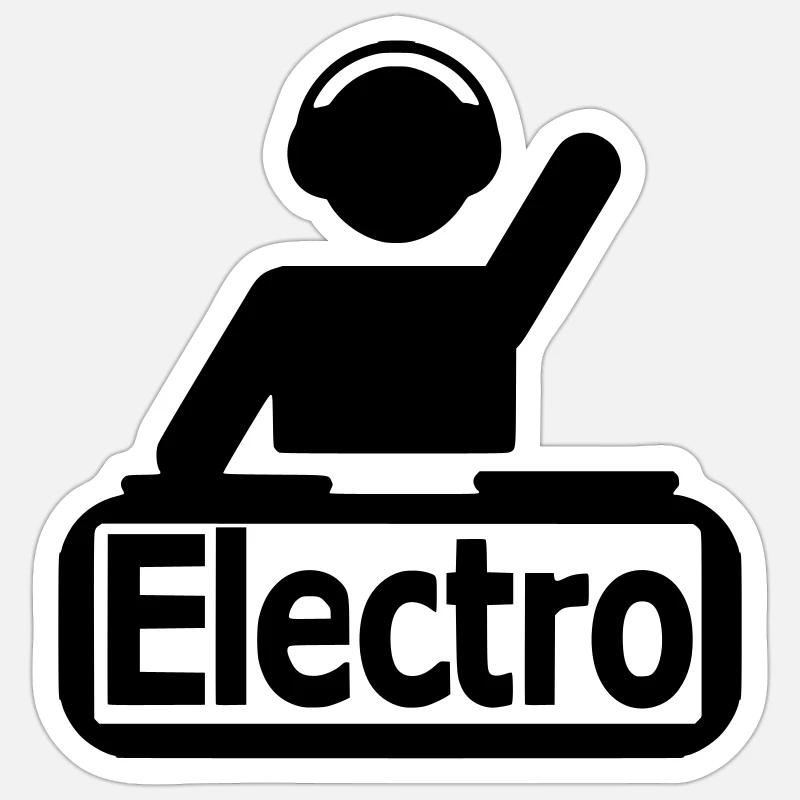 DJ / Elektro Sticker Größe S (10 x 10 cm)