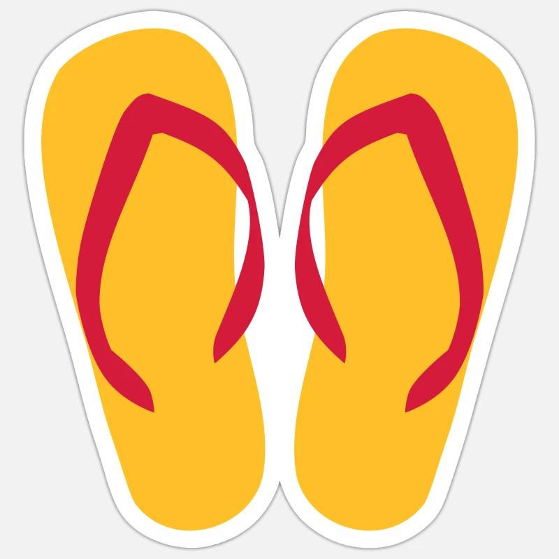 Flip Flops - Sommer Sticker Größe S (10 x 10 cm)