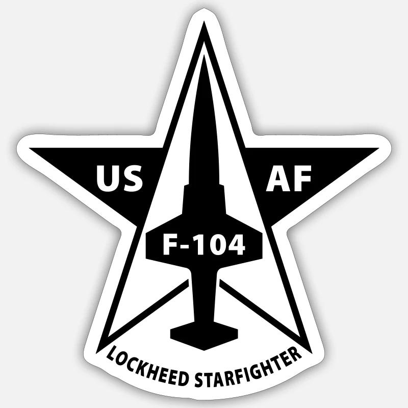Lockheed Starfighter - Sticker Größe S (10 x 10 cm) - Mattweiß