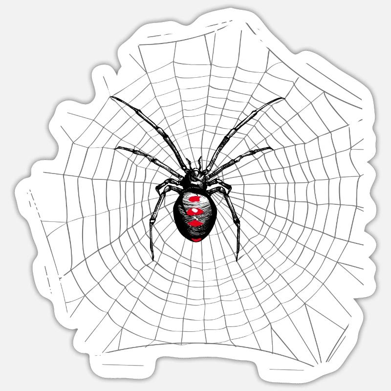 Spider web - Sticker size S (10 x 10 cm) - white matte