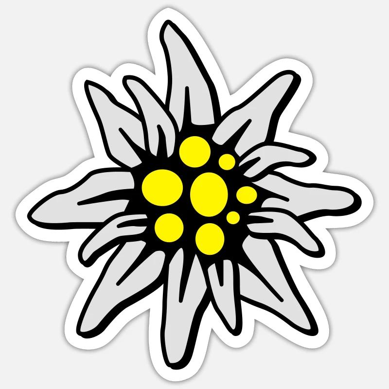 Edelweiss Sticker Größe S (10 x 10 cm)