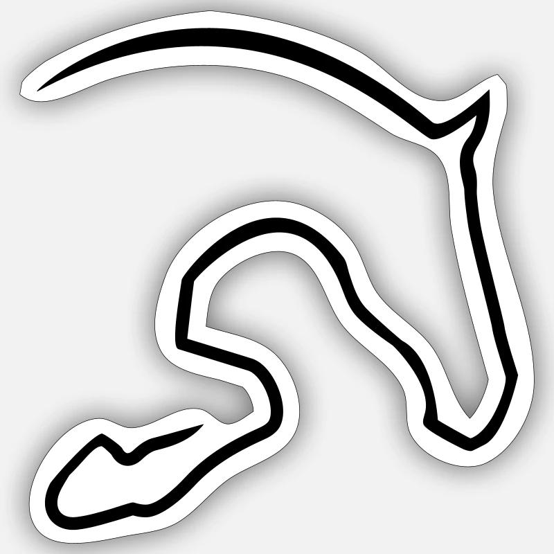Springpferd - Sticker Größe S (10 x 10 cm) - Mattweiß