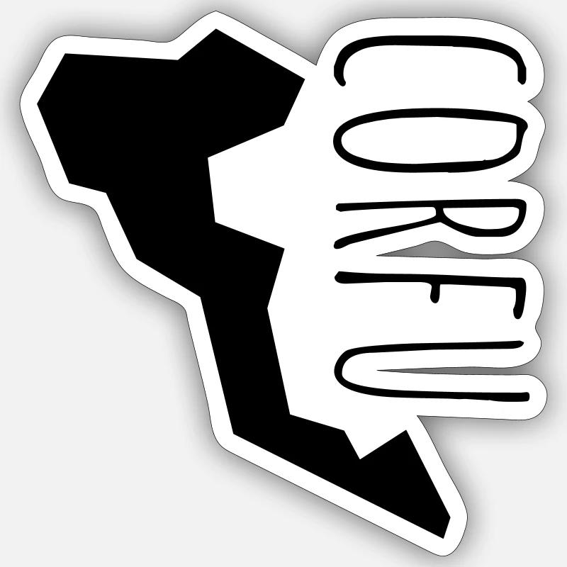 corfu Sticker size S (10 x 10 cm)