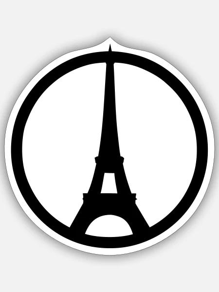 Paris - Sticker Größe S (10 x 10 cm) - Mattweiß