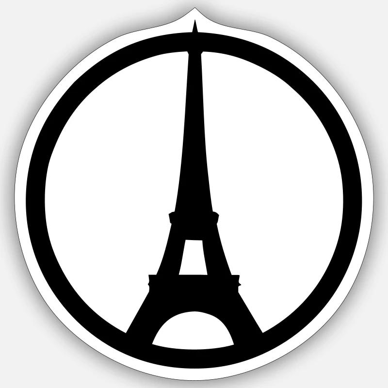 Paris - Sticker taille S (10 x 10 cm) - blanc mat