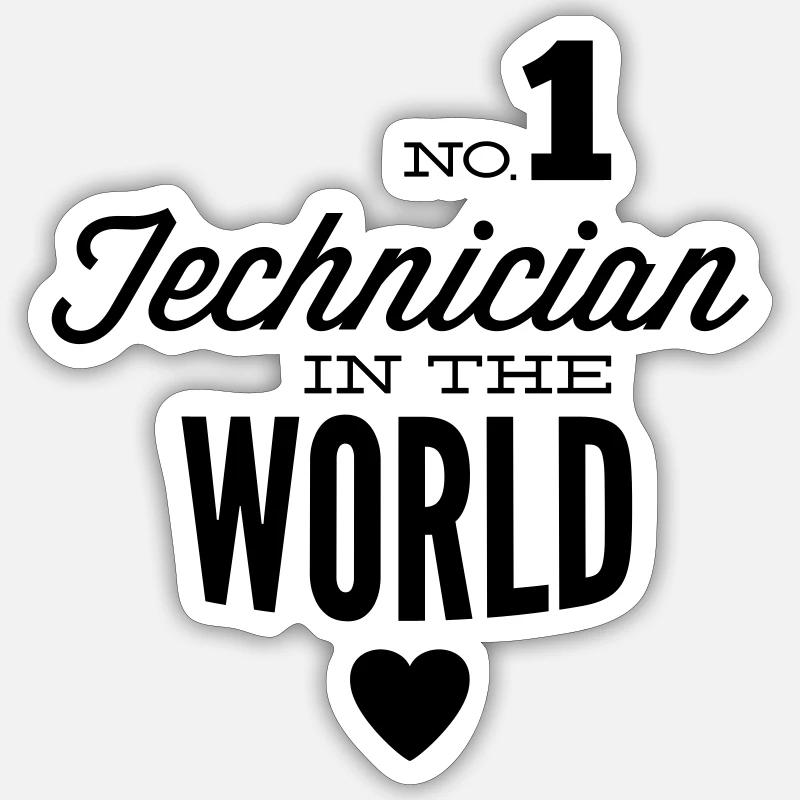 Bester Techniker der Welt Sticker Größe S (10 x 10 cm)