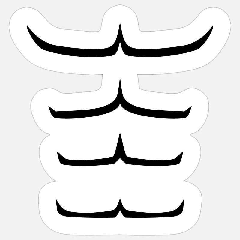 Sixpack Bodybuilding Sticker Größe S (10 x 10 cm)