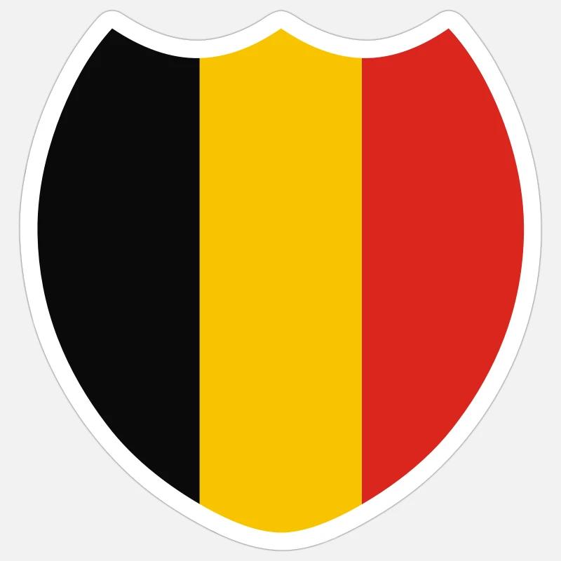 Belgium (V) - Sticker size S (10 x 10 cm) - white matte