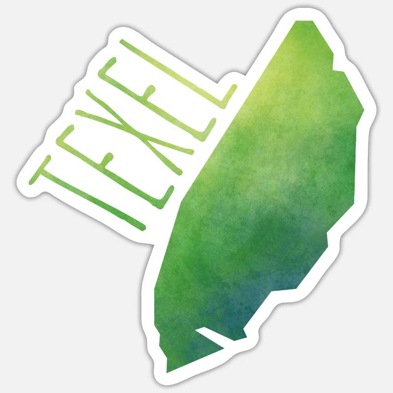 Texel - Sticker taille S (10 x 10 cm) - blanc mat
