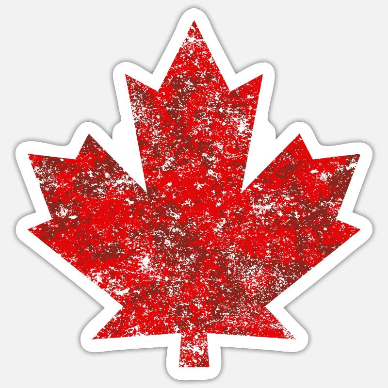 Canada Canada Maple Leaf Maple Leaf Grunge America Sticker size S (10 x 10 cm)