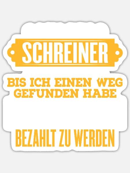 SCHREINER - Sticker Größe S (10 x 10 cm) - Mattweiß