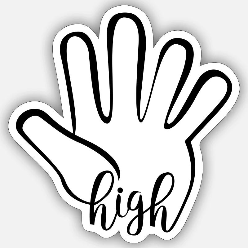 High Five Sticker Größe S (10 x 10 cm)