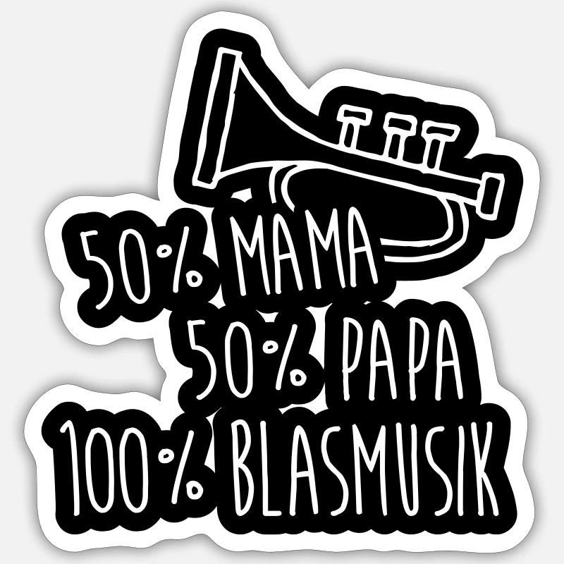 100% Blasmusik - Kindermotiv Sticker Größe S (10 x 10 cm)