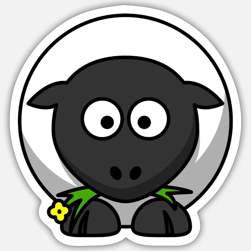 sheep149 - Sticker Größe S (10 x 10 cm) - Mattweiß
