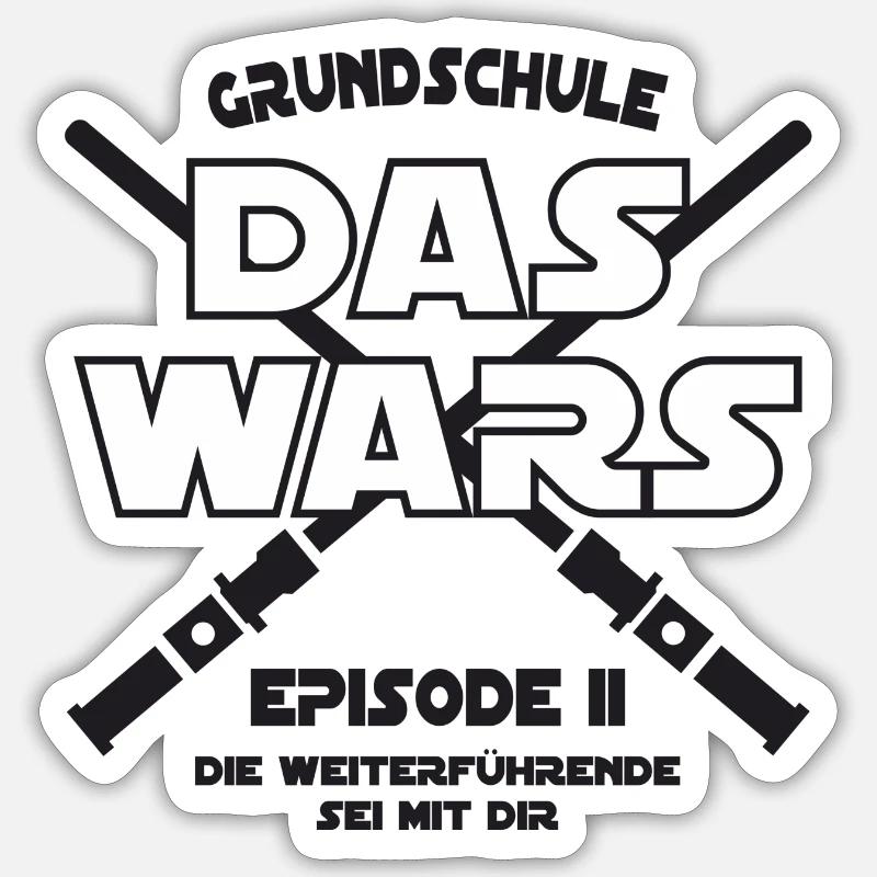 Grundschule Das Wars - Sticker Größe S (10 x 10 cm) - Mattweiß