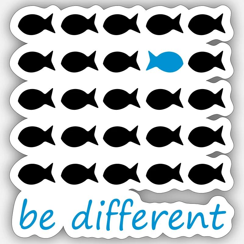 être différent Sticker taille S (10 x 10 cm)