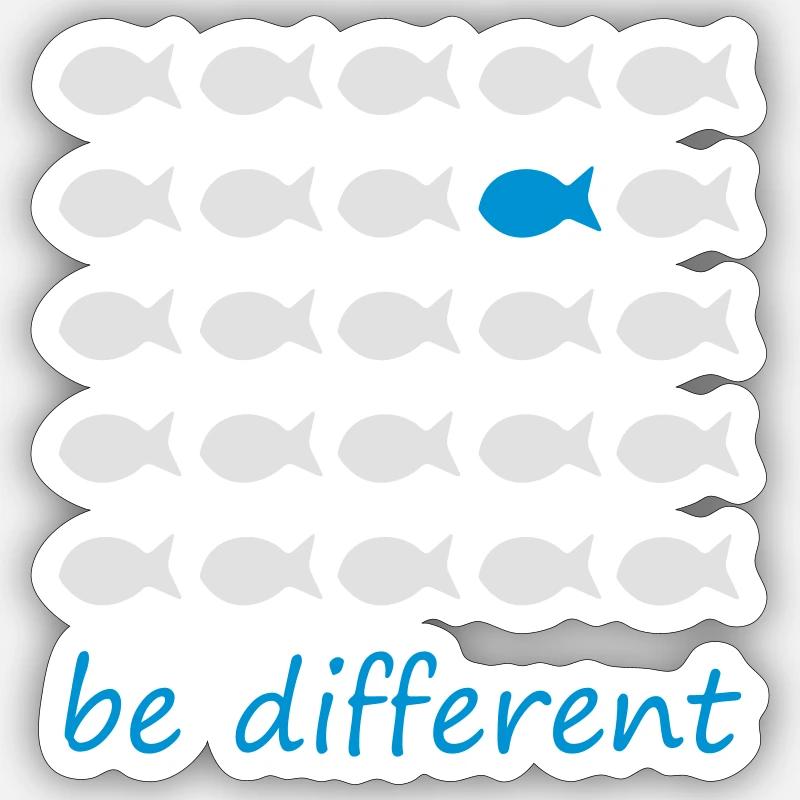 Be different Sticker size S (10 x 10 cm)